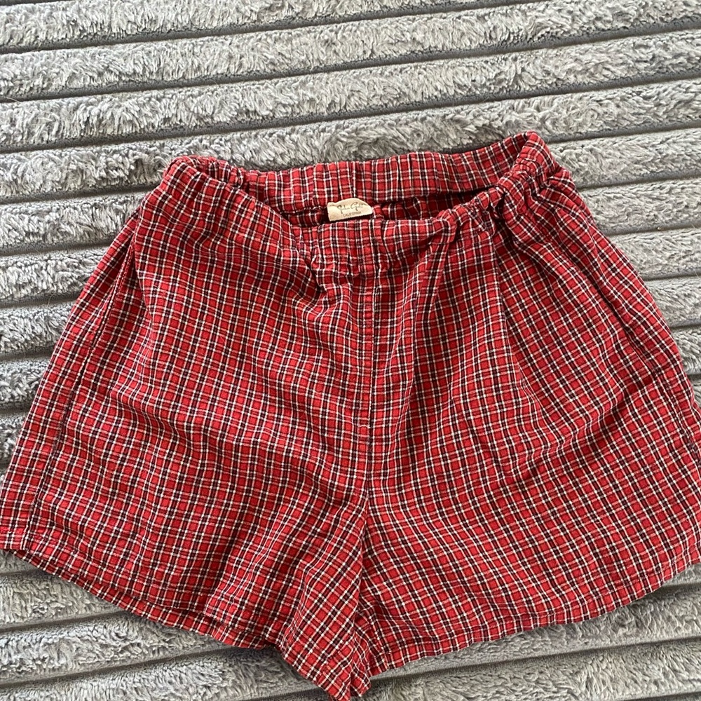 Brandy Melville boxer looking shorts.